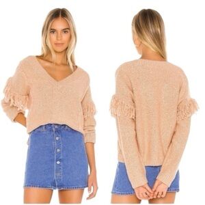 Tularosa x Revolve Lonestar V Neck Sweater in Peach Women’s US XS